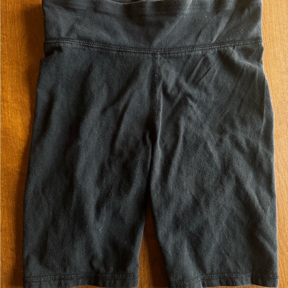 GAP Black cotton bike Shorts with Elastic Waistband